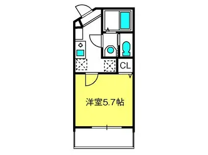 MELDIA南元宿2丁目(1K/1階)の間取り写真