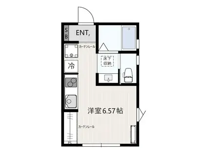 マウマウ エム(ワンルーム/1階)の間取り写真