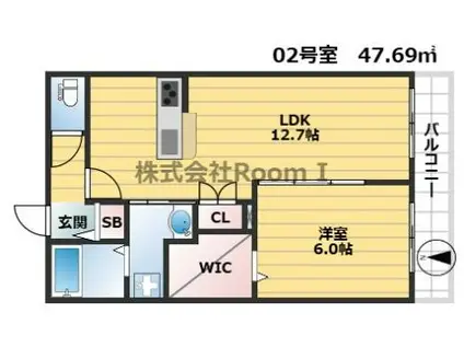 ELEGANTSTAGE山本・旭化成ヘーベルメゾンHEBEL HAUS(1LDK/1階)の間取り写真