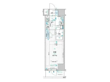 メインステージ入谷IV(1K/7階)の間取り写真