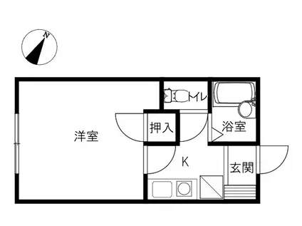 コーポローリエ(1K/2階)の間取り写真