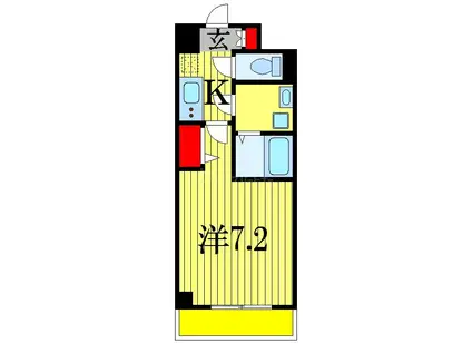 N-STAGE西船橋II(1K/5階)の間取り写真