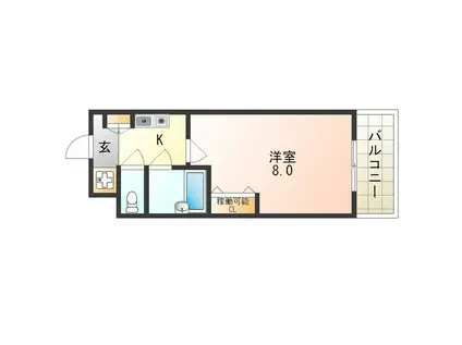 フレンドシップI(1K/5階)の間取り写真