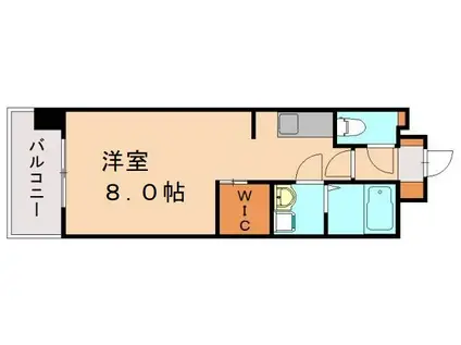 エンクレスト博多駅南III(1K/7階)の間取り写真