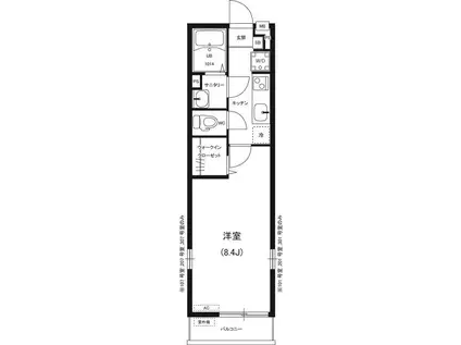 リブリ・FERIOI(1K/2階)の間取り写真