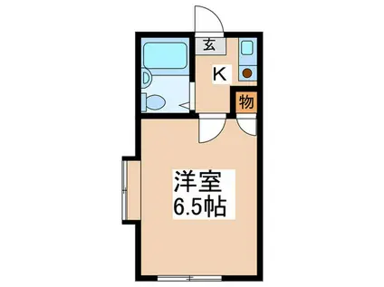 レッドパインハイム(1K/1階)の間取り写真