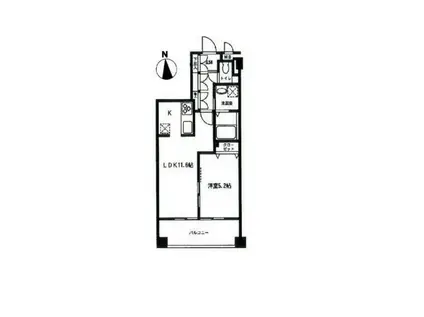 カーロヴィレッタ2(1LDK/2階)の間取り写真