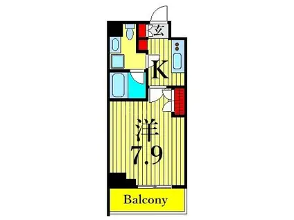 ステージグランデ尾久(1K/4階)の間取り写真