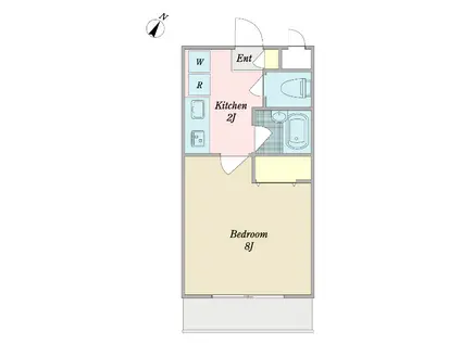 ユミールヴィレッジ旗の台(1K/3階)の間取り写真