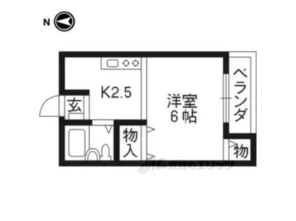 山戸ハイツ(1K/2階)の間取り写真