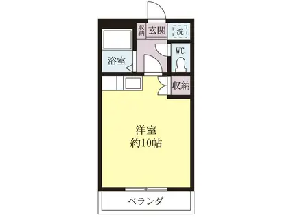 富士パレス(ワンルーム/3階)の間取り写真