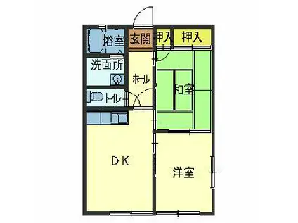 フレグランス須磨離宮(2DK/1階)の間取り写真