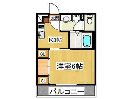 リブリ・SUZUYASU(1K/3階)の間取り写真