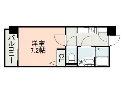 S-RESIDENCE加治屋町ACHIEVE(1K/8階)の間取り写真