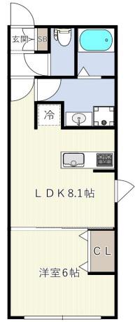 ES GRANDE板橋(1DK/1階)の間取り写真