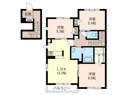 ミルティーユさがみ野 I(3LDK/2階)の間取り写真
