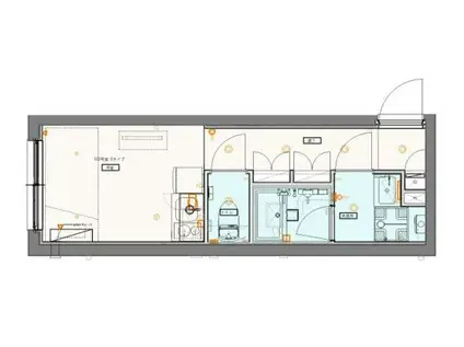 CROSTONE大山(ワンルーム/2階)の間取り写真