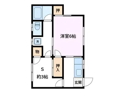 コーポヒトミ(1DK/1階)の間取り写真