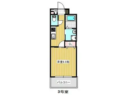 F.ステージ阿賀中央(1K/3階)の間取り写真