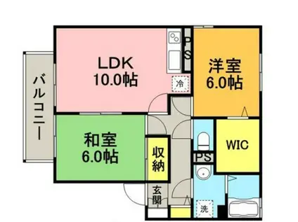 メルベーユドミール(2LDK/2階)の間取り写真