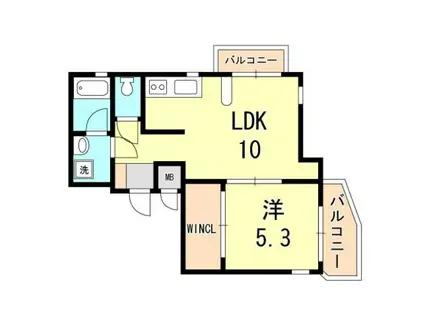 ワコーレヴィータ大谷(1LDK/3階)の間取り写真