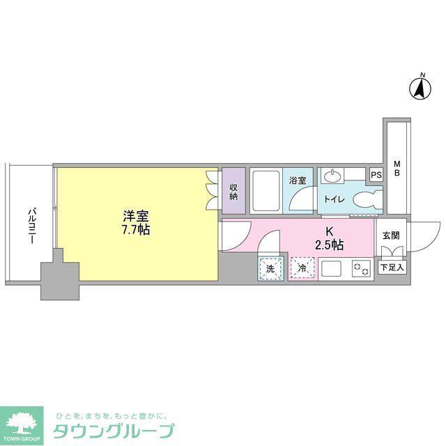 プレディアスタイル池上南ウエスト(1K/6階)の間取り写真