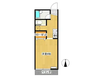 ハイツノア(1K/1階)の間取り写真