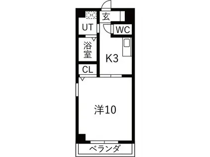 NEW CENTURY(1K/2階)の間取り写真