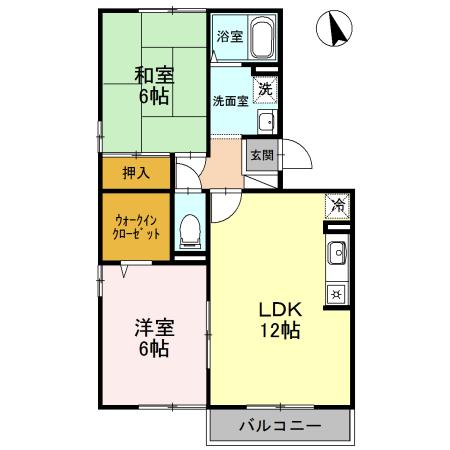 ジュエリー(2LDK/2階)の間取り写真