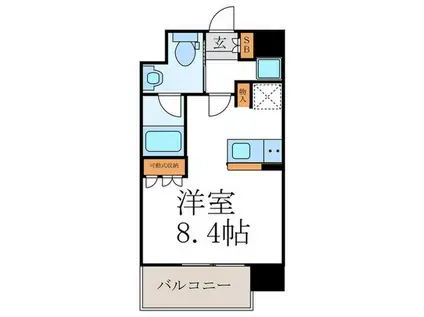 PALACE-N西院(ワンルーム/2階)の間取り写真