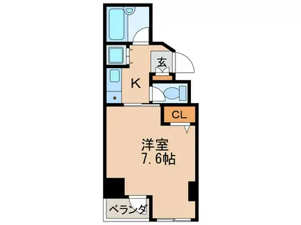 ランドハウスチクサステーション(1K/6階)の間取り写真