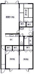 フォーシーズン(3LDK/1階)の間取り写真