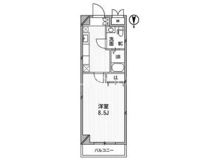 アーデン和泉町(1K/7階)の間取り写真
