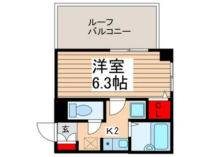 フェースタワーIII(1K/4階)の間取り写真