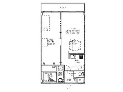 ソリス緑が丘(1LDK/2階)の間取り写真