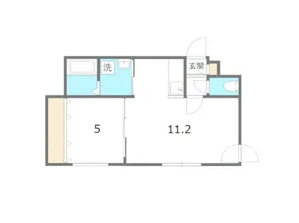 ドルチェヴィータ(1LDK/2階)の間取り写真
