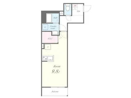 ローレル東小岩(ワンルーム/3階)の間取り写真