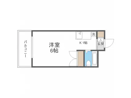 ラメール札幌(1K/7階)の間取り写真