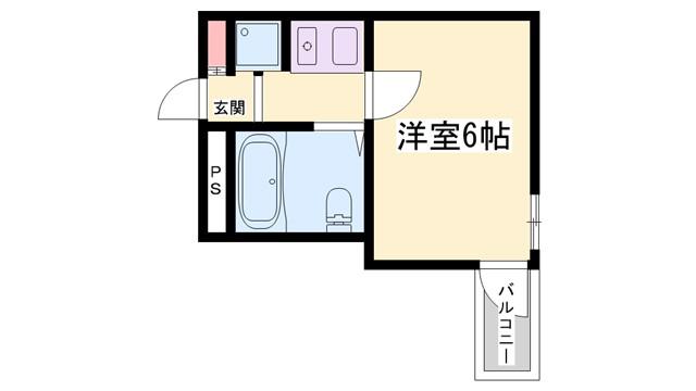 HILL TOP TERRACE(1K/5階)の間取り写真
