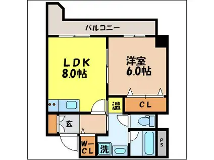 S1 MOTOHARA(1LDK/3階)の間取り写真