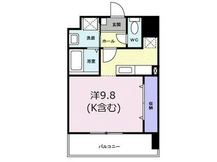 アイヒルズスミヨシ(ワンルーム/7階)の間取り写真