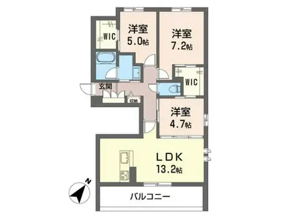 ラ メゾン クレール(2LDK/2階)の間取り写真