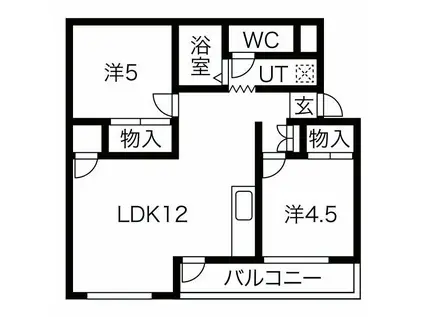 赤池ハイツ(2LDK/2階)の間取り写真