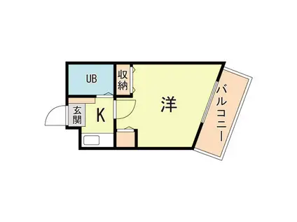 大手ビル(1K/5階)の間取り写真