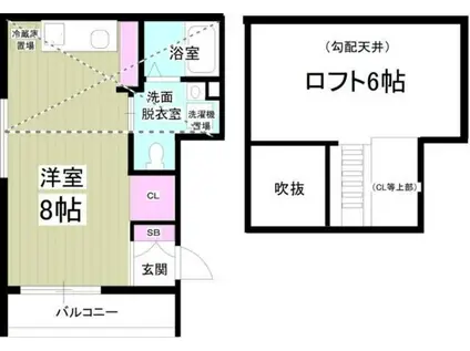 MOKU(ワンルーム/4階)の間取り写真