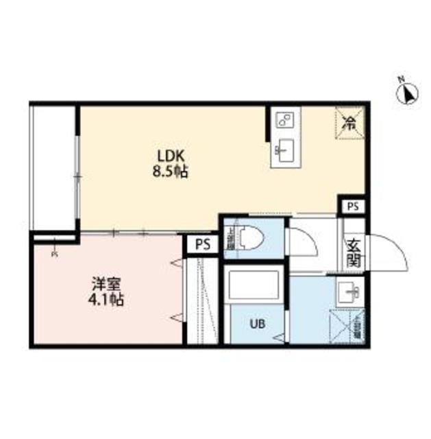 ROBOT HOME HOSHIGAOKA(1LDK/1階)の間取り写真