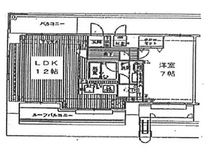 ローレル春日野道(1LDK/9階)の間取り写真