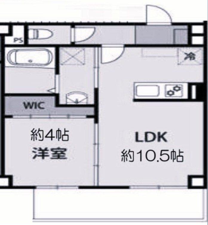 アリビラ六甲(1LDK/2階)の間取り写真