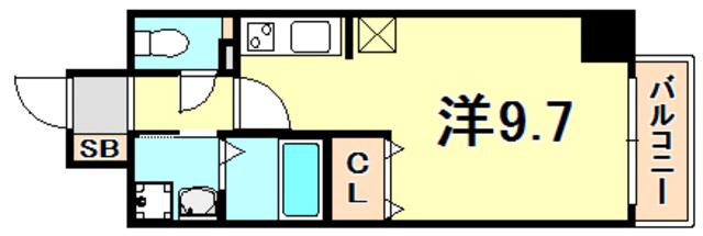ESTANCIA元町(ワンルーム/4階)の間取り写真