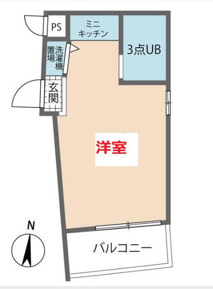 エヴェナール大森(ワンルーム/4階)の間取り写真